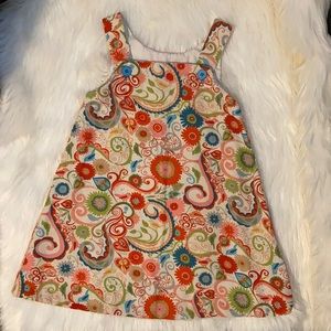 Custom made Corduroy Dress Paisley Print: Size 6